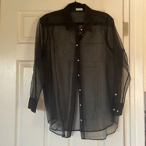 SILK LAUNDRY oversized silk shirt